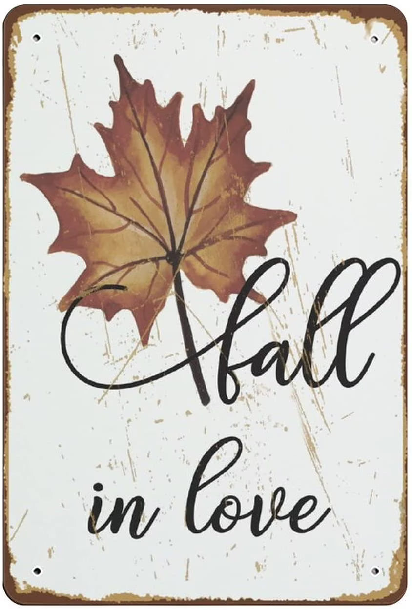 Fall Print Metal Sign Plaque 8"x12" M199875