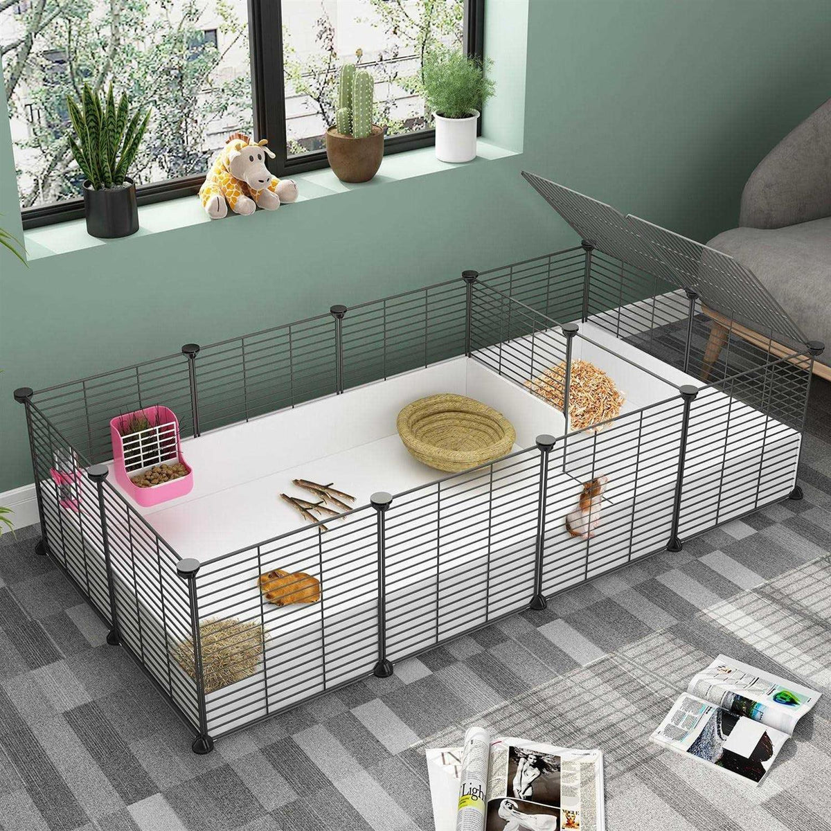 Guinea Pig Cage with Waterproof Plastic Bottom G55773