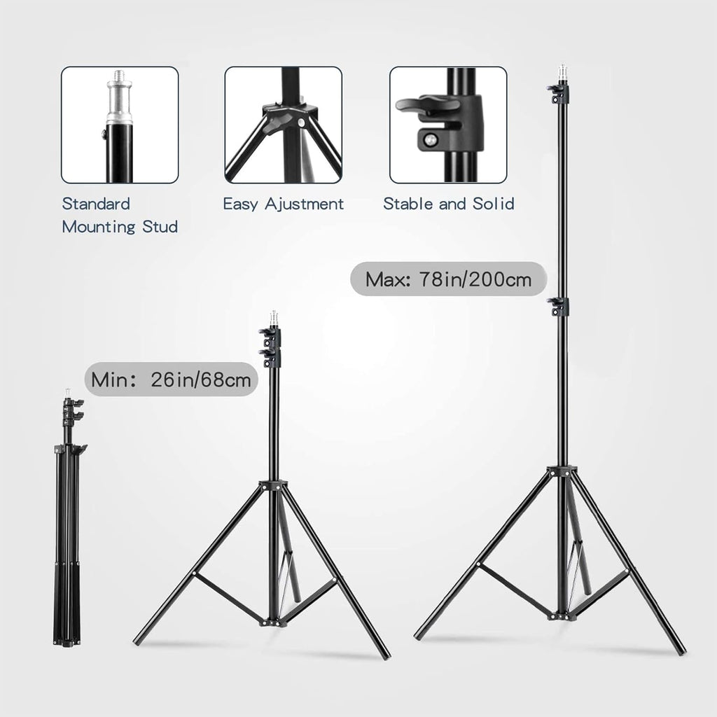 Softbox Lighting Kit 20''x28'' Photography Continuous Lighting System with 2x85W Dimmable LED Bulb A269