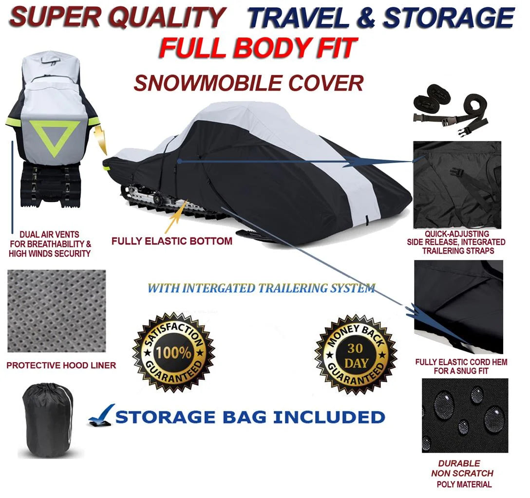 600 Denier Full Fit Snowmobile Travel and Storage Cover Q8062
