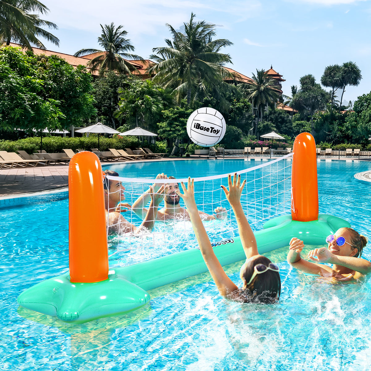 Floating Swimming Pool Toy Inflatables Volleyball Net Q94533