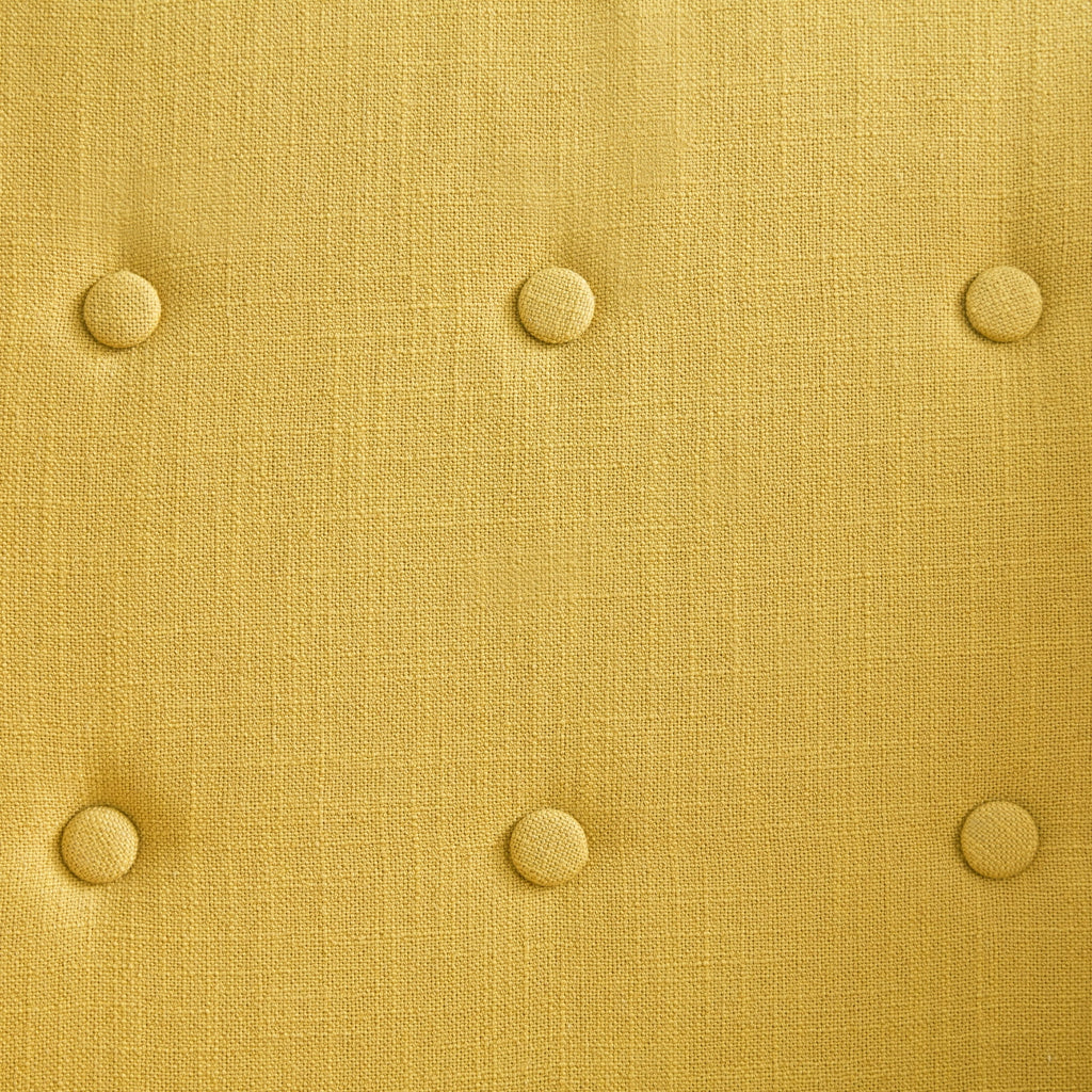 Yellow Linen Fabric Upholstered Accent Chair G956282
