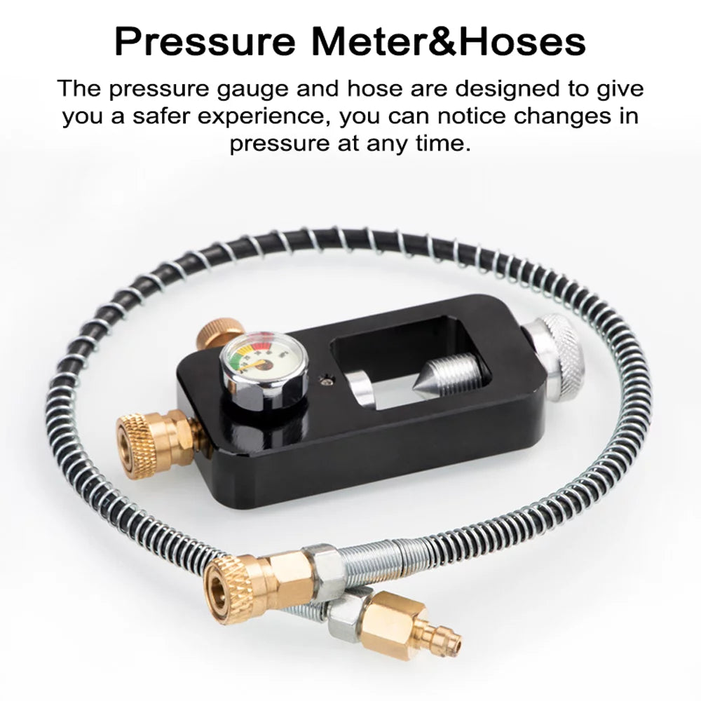 Oxygen Cylinder Adapter Set with Pressure Meter Hose T710944