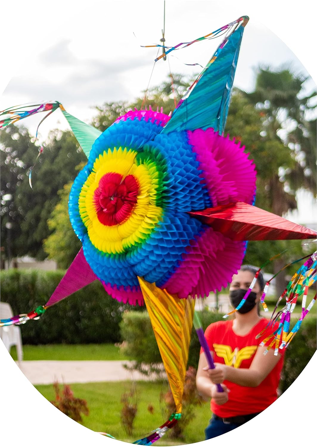 52 Inch Rainbow Star Pinata D6545