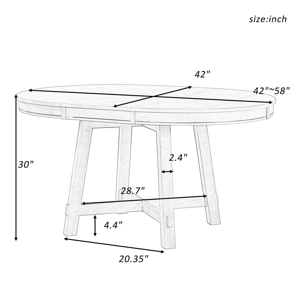 Round Extendable Dining Table Z6434