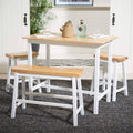 Natural and White 4-Piece Table Pub Set Y2785