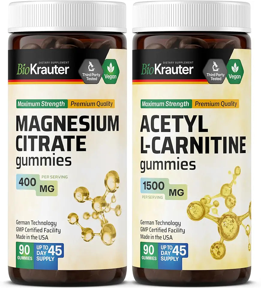 Magnesium Citrate & Acetyl L-Carnitine 90 Gummies E2660