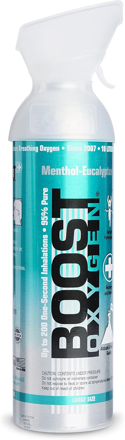 4 Pack Large 10L Natural Portable Pure Oxygen Canister B6697