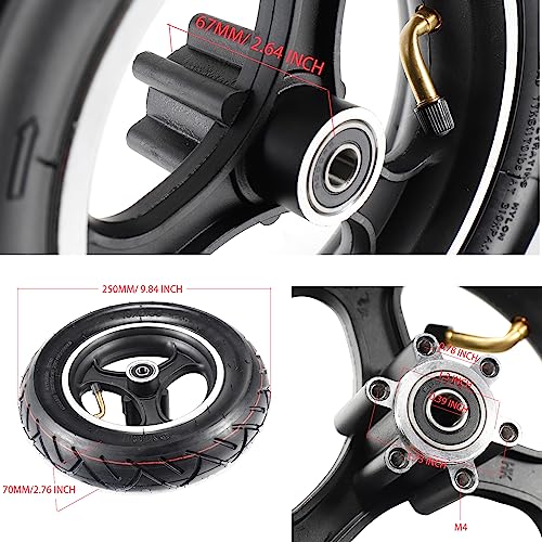 10x2.50 Inflatable Scooter Tire with Inner Tube and Aluminium Wheel Hub U3558