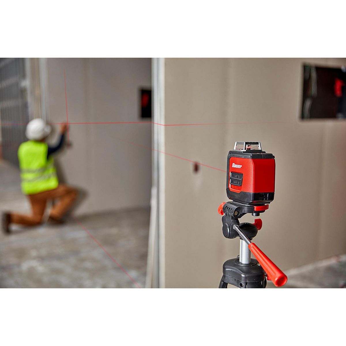Self-Leveling 360 Horizontal Cross-Line Laser Level W88912